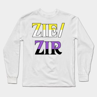 Nonbinary Zie/Zir Long Sleeve T-Shirt